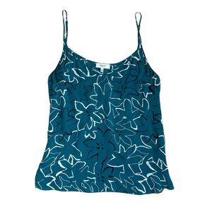 Babaton (Aritzia) 100% Silk Teal Printed Tank Top 💙💚